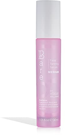 Bare by Vogue Face Medium Tanning Serum - Achieve a Natural and Sun-Kissed Glow - Radiant Glow Hydrating Formula - Even and Streak-Free Application - Suitable for All Skin Types - 30ML
