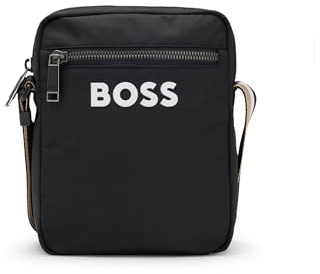 BOSS Axelväska för män, crossbag Catch 3.0 NS zip, Black1, Einheitsgröße