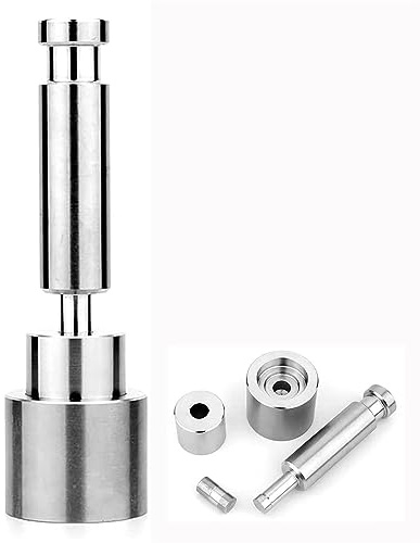 AZMANI Manuelle Tablettenpressmaschine, DIY-Milchtabletten-Tabletten-Zuckerscheiben-Selbstbaumaschine, Heimküchen-Presswerkzeuggerät, Silber,6MM