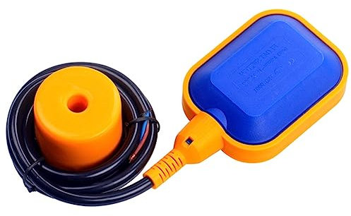 Louttary Interrupteur à flotteur en plastique - Interrupteur à flotteur 12 V pour pompes de puisard - Interrupteur à flotteur connecté pour réservoir d'eau avec câble d'alimentation de 10 pieds -