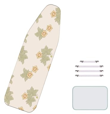 BLEDD XXL/160 x 60 cm, copriasse da stiro extra large, misura universale, 100% cotone, con 4 clip, 1 panno da stiro, bella fodera