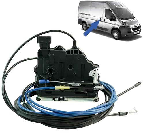 Serrure de porte latérale compatible pour Boxer, Ducato, Jumper (à partir de 2006) fermeture centralisée. PORTE LATÉRALE DROITE | 1617340580 | 1633563680 | 9138X3