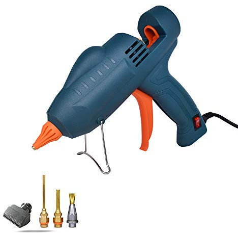 Pistola for colla professionale a caldo da 200 W Pistola for colla industriale ad alta potenza a temperatura costante con ugello antigoccia intercambiabile for fai da te/145
