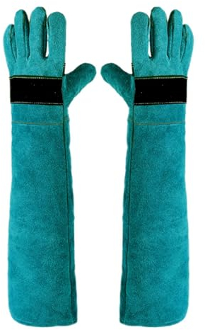 Bissfeste Handschuhe für den Umgang mit Tieren, 45cm Anti-Biss Arbeitshandschuhe, Schutzhandschuhe Langarm für Schweißen, Fellpflege, Gartenarbeit, Umgang mit Hund/Katze/Vogel/Papagei/ /Hamster