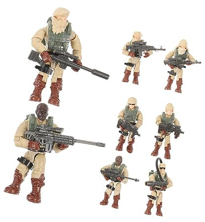 LALADEFIEE 8stücke Mini-soldatenfiguren Kleine Action-Figuren Winzige Soldatenmodelle Für Miniaturszenen Desktop-Modelle Menschenfiguren Für Sandtisch Spielzeug