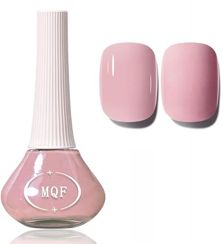 Nude Nail Polish - Nude Pink Nail Varnish - Solid Color Natural Look Fast Dry Nail Varnish - Air Dry No Need UV Neutral Color Easy-Peel-Off Long Lasting DIY Nail Art Gifts for Women