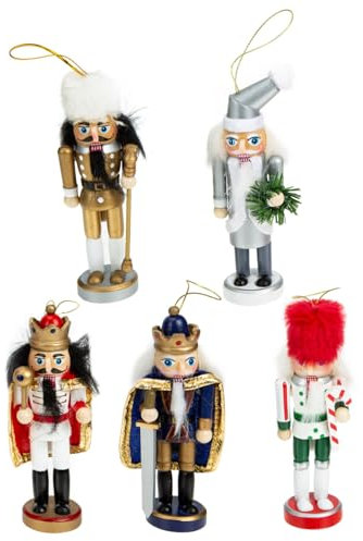 Zerodeko 3 Set Ciondolo Schiaccianoci Ornamenti Per Bambole Di Natale Soldato Schiaccianoci Di Natale Pino Decorazioni Natalizie Per Albero Addobbi Natalizi Per Albero Di Legno 5 Pezzi * 3