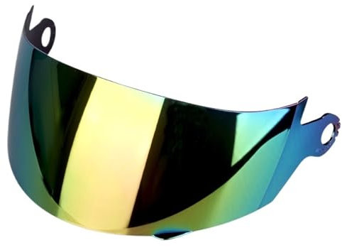 L6NqIAG Lentille de Casque de Moto, lentille spéciale, Miroir Transparent, Couleur Miroir Noir, lentille argentée Visiere Casque Moto(Color 1)