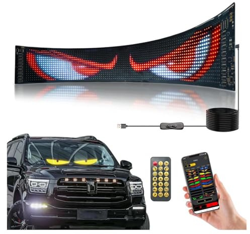 Wizvox 𝐋𝐄𝐃 laufschrift, Smartphone Ste𝑢er𝑢𝐧𝐠 LKW namensschilder 𝐋𝐄𝐃 Einfache Installation Hochzeits,4.7in*23.4in