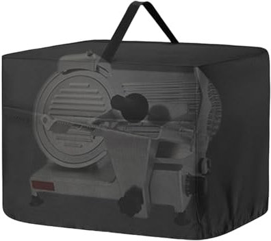 Housse de trancheuse à viande | Housse étanche | Tissu Oxford 600D Protection anti-poussière pour ustensiles de cuisine, organisateur anti-éclaboussures avec poche latérale (16 x 11,5 x 11,5 pouces)