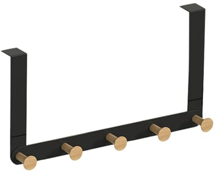 À propos du crochet de porte pour les présentations | Cintre porte-serviettes avec 5 crochets tri, lourd Dut au-dessus de l'étagère à serviettes – Cintre porte-serviettes avec 5 crochets Tri | Haute