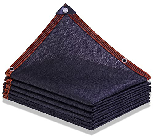 RKJDMSWJ Pantalla de privacidad para balcón, Red Parasol Negra de HDPE Resistente a los Rayos UV, Red de sombreado para Plantas suculentas de jardín, Cubiertas de Invernadero para Exteriores, Tela de