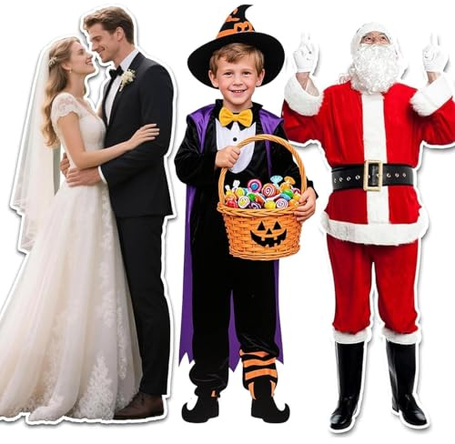 Personalised Life Size Cardboard Cutout | Custom High Resolution Stand Up | Upload Your Own Photo - Perfect for Wedding, Graduation, Birthday, 1-8 ft (Multicolor)
