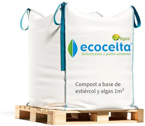 Compost Saco Big Bag 1m³-1000L - Ecocelta. Abono a Base de estiercol y Algas. Apto en Agricultura ecológica.