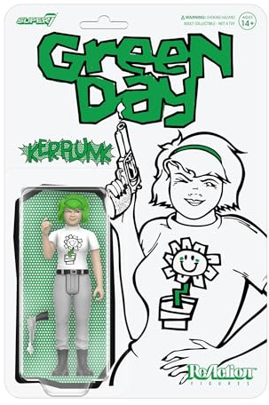 Super7 Reaction Figure Green Day Kerplunk Girl - 3.75 Green Day Action Figure with Accessory - Classic Punk Rock Collectibles and Retro Toys