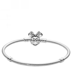 Pandora Bracelet Disney Minnie en argent avec zircones cubiques transparentes, 16