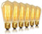 ST64 Vintage Light Bulbs with E27 Edison Screw Cap, Squirrel Cage Shaped Filament Bulb, 2700K Warm White Dimmable, Pack of 6
