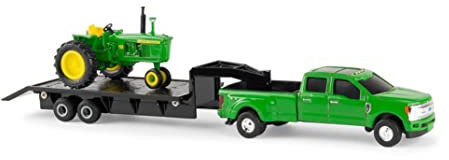 John Deere 1/64 4020 Tractor with Ford Truck & Trailer