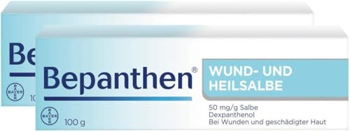 Bepanten Wund- und Heilsalbe 2 x 100 g - Unterstützt die Bildung von neuem gesundem Hautgewebe Schützt die Wunde vor