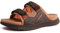 KuaiLu Mens Walking Slide Sandals Orthotic Athletic Thick Cushion Recovery Sport Sandles Adjustable Strap Open Toe Slip On Yoga Mat With Comfortable Plantar Fasciitis Arch Support Khaki Size 10