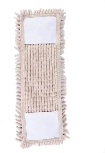VCSZYAFX Almohadilla de Limpieza Rectangular for el hogar de 40 x 10 cm, Repuesto for Cabezal de trapeador de Polvo doméstico, fácil de reemplazar.(Beige)