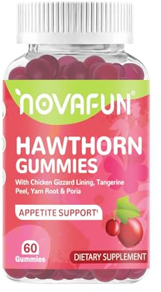 Novafun Appetite Booster Gummies for Adult, with Chicken Gizzard Lining, Tangerine Peel, Yam Root & Poria, Supports Degstive & Healthy Appetite, Sugar-Free,Pectin-Based, 60 Ct