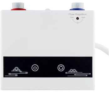 4600W Chauffe-eau Électrique Sans Réservoir Eau Chaude For Salle De Bain Thermostati Instantané Maison Douche Chauffage Robinet De Cuisine,Protections de sécurité(With Shower)