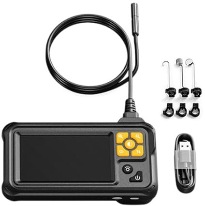 Oxxggkao Caméra endoscopique industrielle ergonomique avec écran de 4,3 pouces ABS pour appareils électroménagers, entretien de véhicule, caméra serpent pour inspection de tuyau