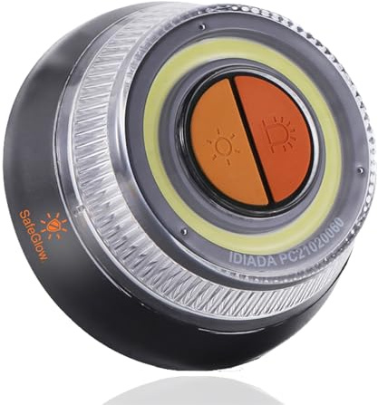 Safeglow® Lampe d'avertissement V16 EU Lumière de secours IDIADA Agréation N° PC21020060 - Triangle de signalisation - Triangle de panne 2026 - pour voiture & moto (5x V16 Lumière)