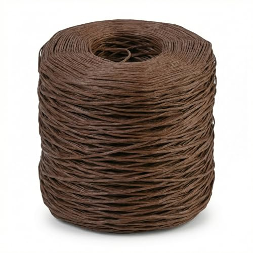 Alambre de Papel con Alma de Hierro de 2 mm x 200 m,Cuerda Metálica Flexible para Manualidades,Alambre Floristería para Sujetar Plantas, Jardinería, Creación de Ramos