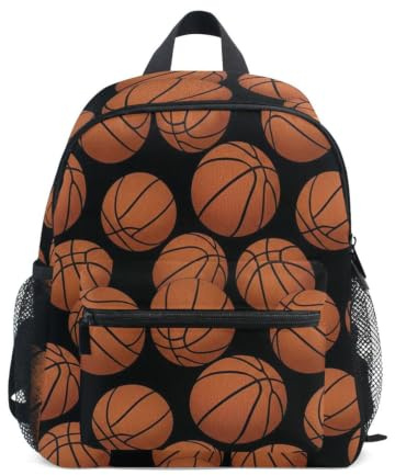 RPLIFE Basketbar svart ryggsäck för småbarn för pojkar flickor, miniryggsäck, Basketable Svart, Small, Coola ryggsäckar för fotboll