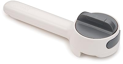 Joseph Joseph Can-Do Plus Can Opener and Ring-Pull, Tin Opener with long handle for extra grip, White/Grey, 36