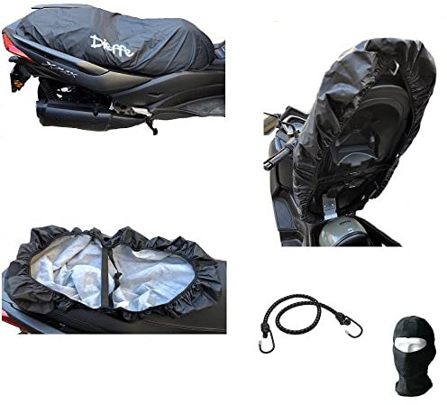 Compatible con Yamaha X-MAX 400 MOMODESIGN Funda DE Asiento Impermeable ANTIRRAZADURAS TG. Cubre SILLIN XL 130X72CM para Moto Scooter Universal Impermeable PVC