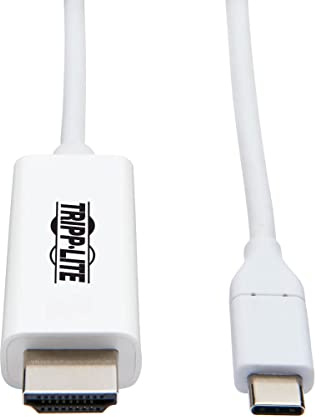 Tripp Lite Adaptador USB C a HDMI, Convertidor Final, 4K @ 60 Hz, 6 pies (U444-006-H4K6WE)