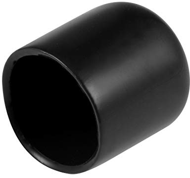 sourcing map Gummi Endkappen 15mm ID Schwarz 25 Stück | Gummikappen Runde Schutzkappen Gummi Abdeckung Stopfen Möbelgleiter Bolzen Gewindeschutz für Schrauben Rohr Stuhlbeine