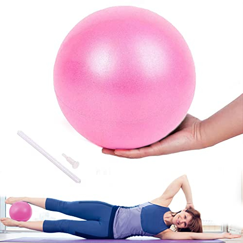 Lanjue Pilates Ballon de Gymnastique, Yoga Ball Anti-Slip Anti-éclatement Fitness Équilibre Sport Balle pour 25cm Entraînement Abdominal et des Épaules, Sport