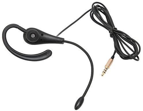 Call Center Headset,Ear Hook Single Sided 3.5mm Customer Service Headphone with Microphone Single Ear Telephone Headset for Laptop Mobile Phones
