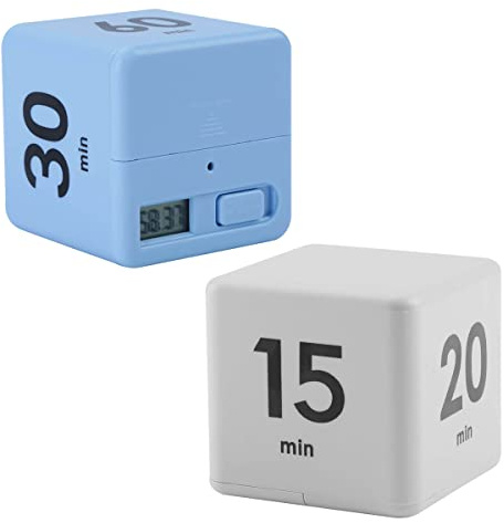 LJBOZ Temporizador De Cubo, Cubo Temporizador Pomodoro con Sensor De Gravedad, Temporizador De Cubo Digital, 15‑20‑30‑60 Minute ConfiguracióN De Cuenta AtráS para GestióN del Tiempo(Color:3)