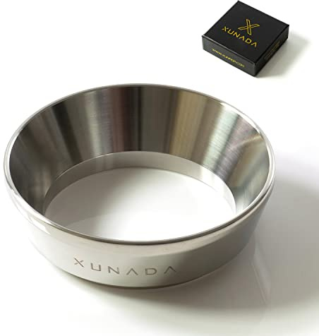 XUNADA - Embudo dosificador de café espresso de 51 mm, anillo dosificador de café de acero inoxidable de precisión, funciona con todos los portafiltros de 51 mm