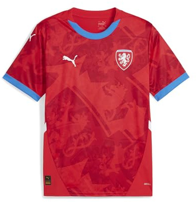 Puma Tjeckien, hemtröja, 24, röd, FACR hem, jersey, Czech Republic fanshirt, EM WM