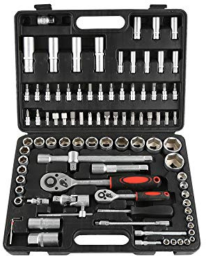 Juego de llaves torx hembra Juego de llaves de tubo torx hexagonal interior largas/cortas | Estuche estable incluido - varios modelos (94 pc-caja negra)