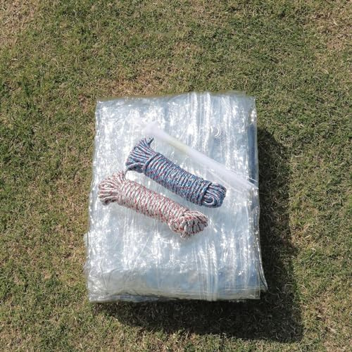 Clear Waterproof Tarps, Plastic Rainproof Tarp Cover with Grommets, Tear-resistant, UV-resistant for Winter Frost Frost Protection Sun Pest Protection and Covers Outdoor Plants ( Size : 1.8x5m/5.9x16.