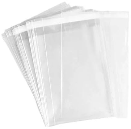Tangseajiao Zellophantüten, 15,2 x 22,9 cm, transparent, wiederverschließbar, gut für Bäckerei, Kerzen, Seife, Kekse, Geschenkverpackungen, 100 Stück