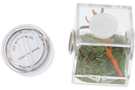 Happyyami Tragbare Spinnen Lebensraumbox Mit Beleuchtung Kleines Kunststoff Terrarium Für Spinnen Und Kleine Insekten Leicht Und Geeignet Für Outdoor Und Sammler