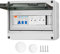 Boîte à fusibles en saillie IP65 Coffret électrique étanche IP65 équipé Livré,DZ 30mA AC Interrupteur de Fuite, 1 Disjoncteur 16A,2 Prise modulaire 16A 2P+T