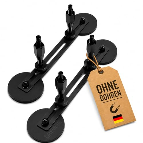 Campnetic Magnetische Sandboard Halterung Universal - ohne Bohren | Sandbleche Halterung mit 4 x 56k Magneten, Lackschonend dank gummierter Magente, Offroadzubehör