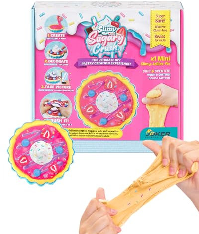 Slimy Sugary Crush Mini – Jelliee-Pie, Slime e plastilina, set creativo, gioco da forno per miscelare, modellare e decorare, per bambini