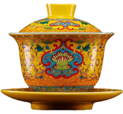 XDAWQP Taza de té Gaiwan de cerámica Antigua de 130 ml, tazón de té para el hogar, Juego de té, sopera, Ceremonia del té