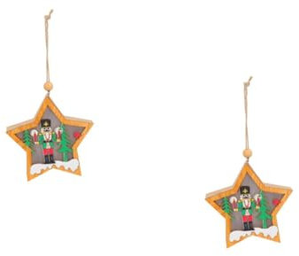 Cabilock Lot De 2 Cloches Décoratives Dorées À Fixer À La Main Décorations À Thème pour Homme Casse-Noisette Étiquettes De Noël Pendentif Pentagramme Ornements De Noël À Faire