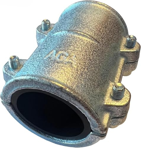 Dichtschelle Rohrreparaturschelle 2.1/2” DN65 75,7 – 76,6 mm Temperguss Reparaturklemme für Kunststoff - und Metallrohre Klemmverbinder IG mit EPDM Gummidichtung